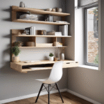 Cheap floating desk for tiny apartments