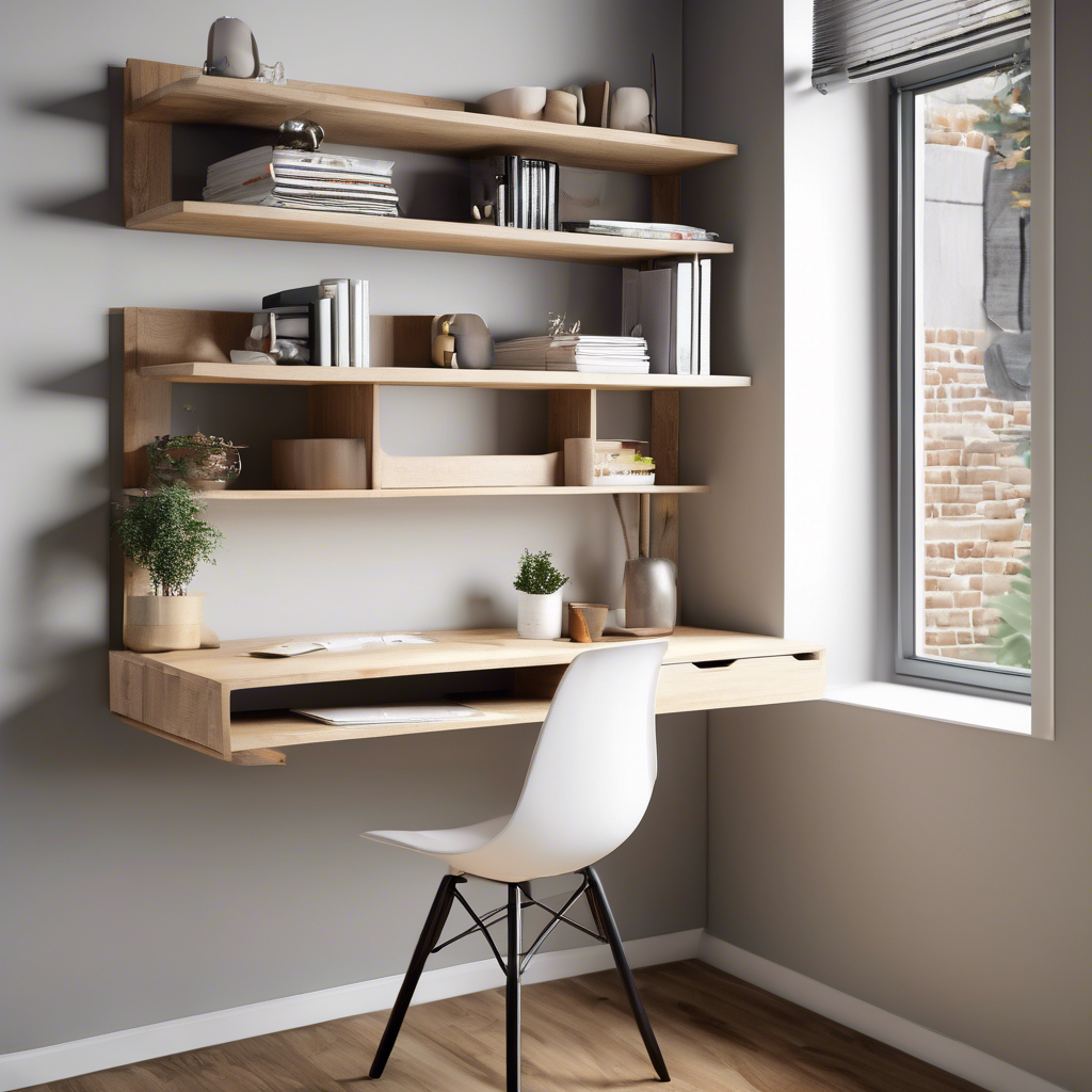 Cheap floating desk for tiny apartments