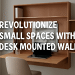 a desk with a computer and a chair