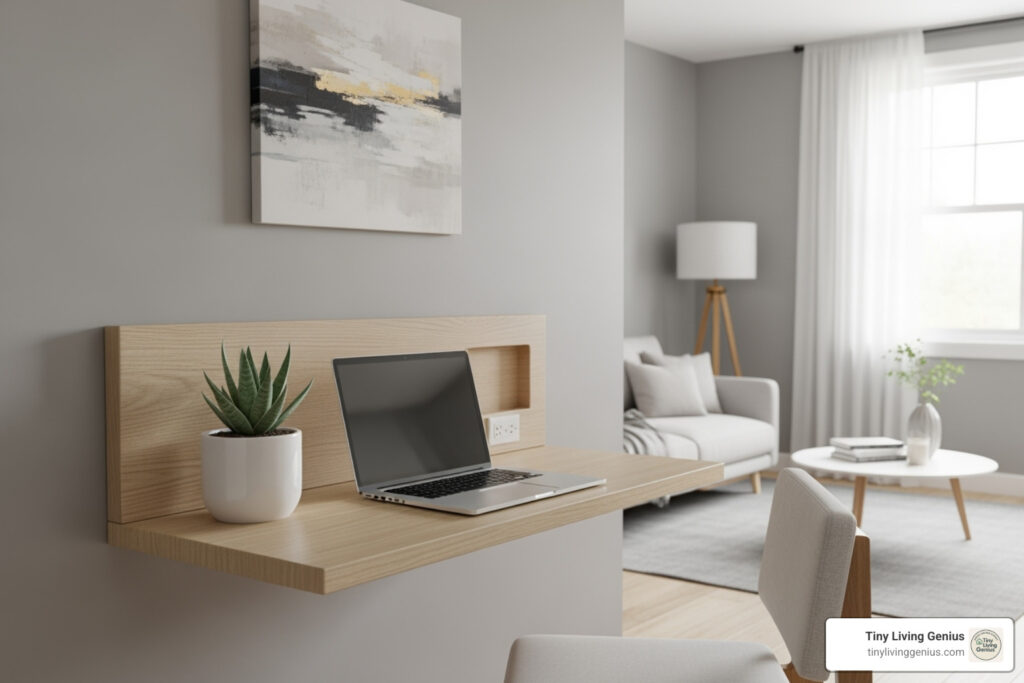 wall mounted desks for small spaces