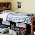 dorm room bed storage