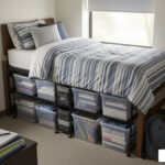 dorm room storage under bed