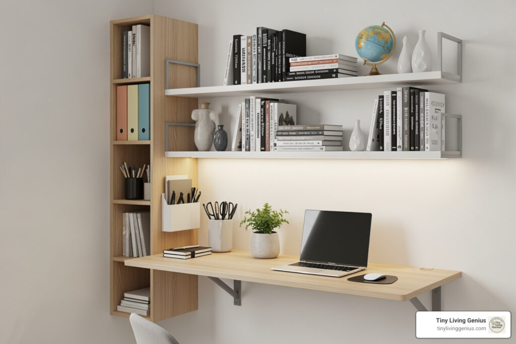Wall desk organization