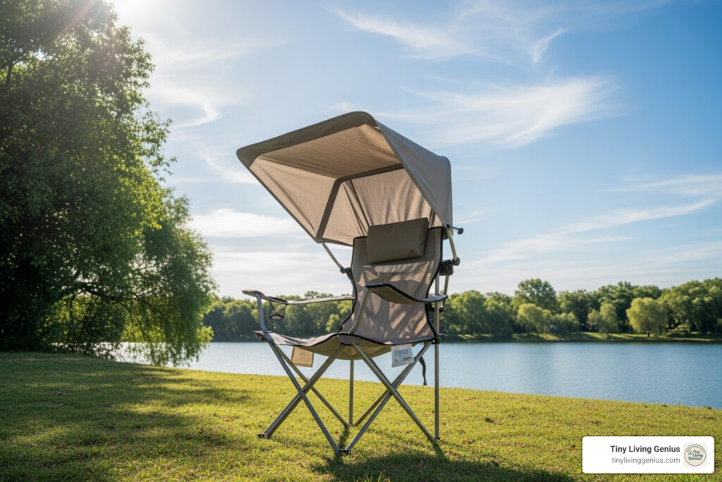 folding chair with canopy