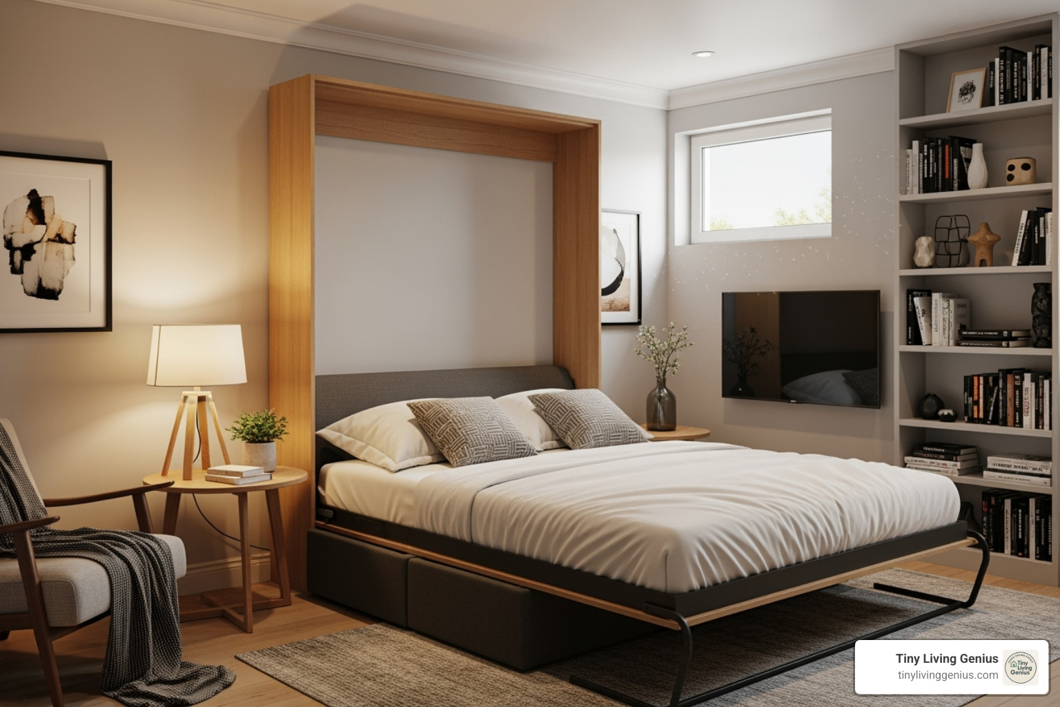 space saving murphy bed chest