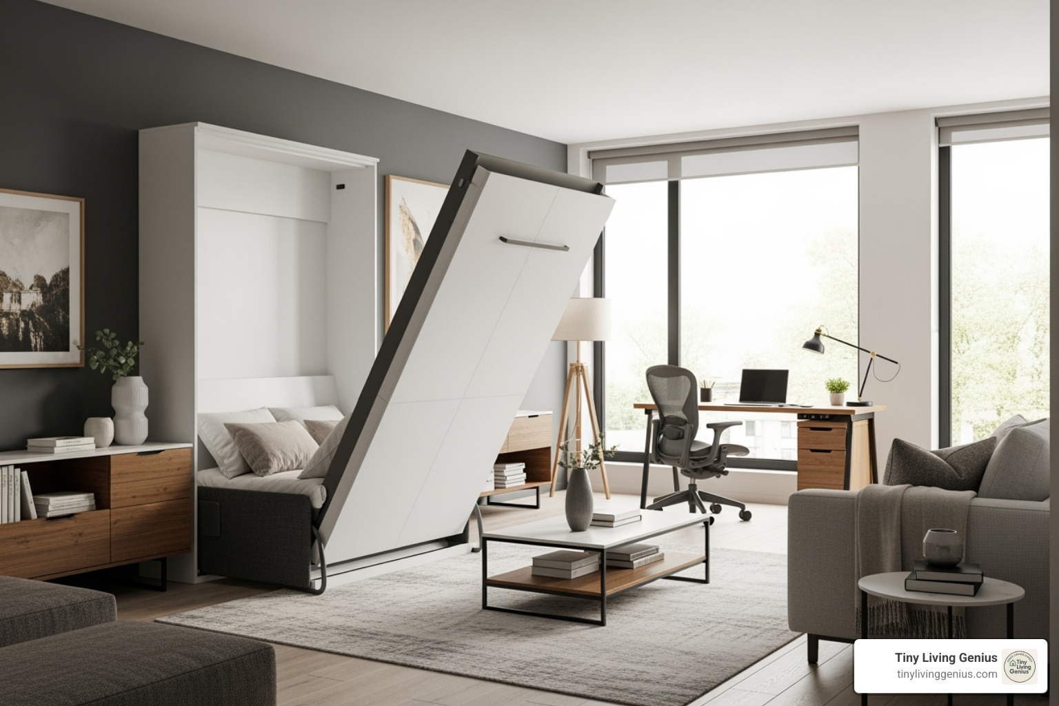 space saving murphy bed