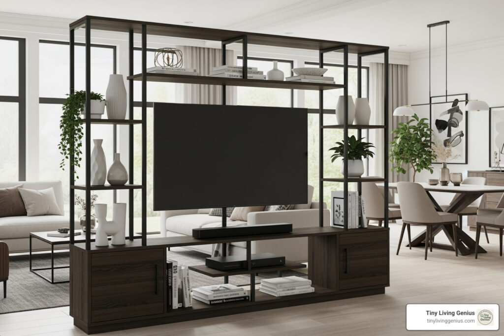 tv rack partition design