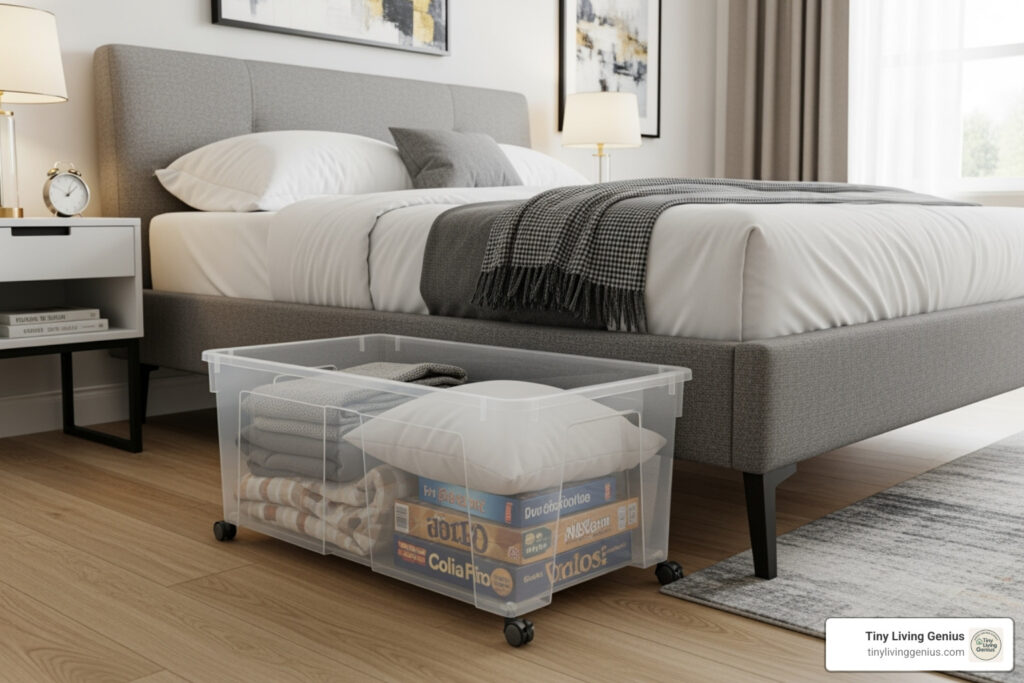 under bed storage with wheels