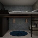 under loft bed storage ideas dorm